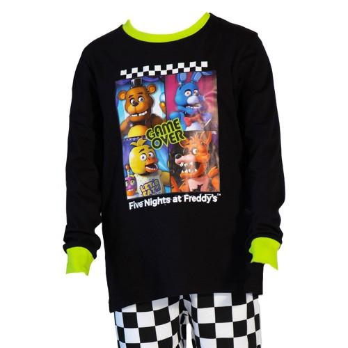 Five Nights At Freddys Childrens/Kids Game Over Long Pyjama Set (Pack of 2)