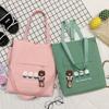 Canvas Bag Girls Single Shoulder Crossbody Bag Multifunctional Shoulder Bag Large Capacity Cartoon Handbag Wholesale