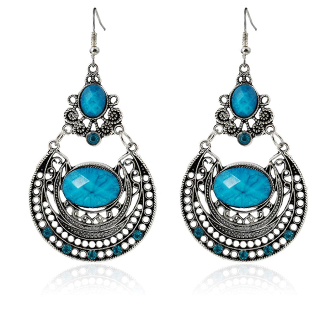 Серьги Bluelans с крючком для банкета, женские висячие полые ювелирные серьги, вечерние серьги в богемном стиле