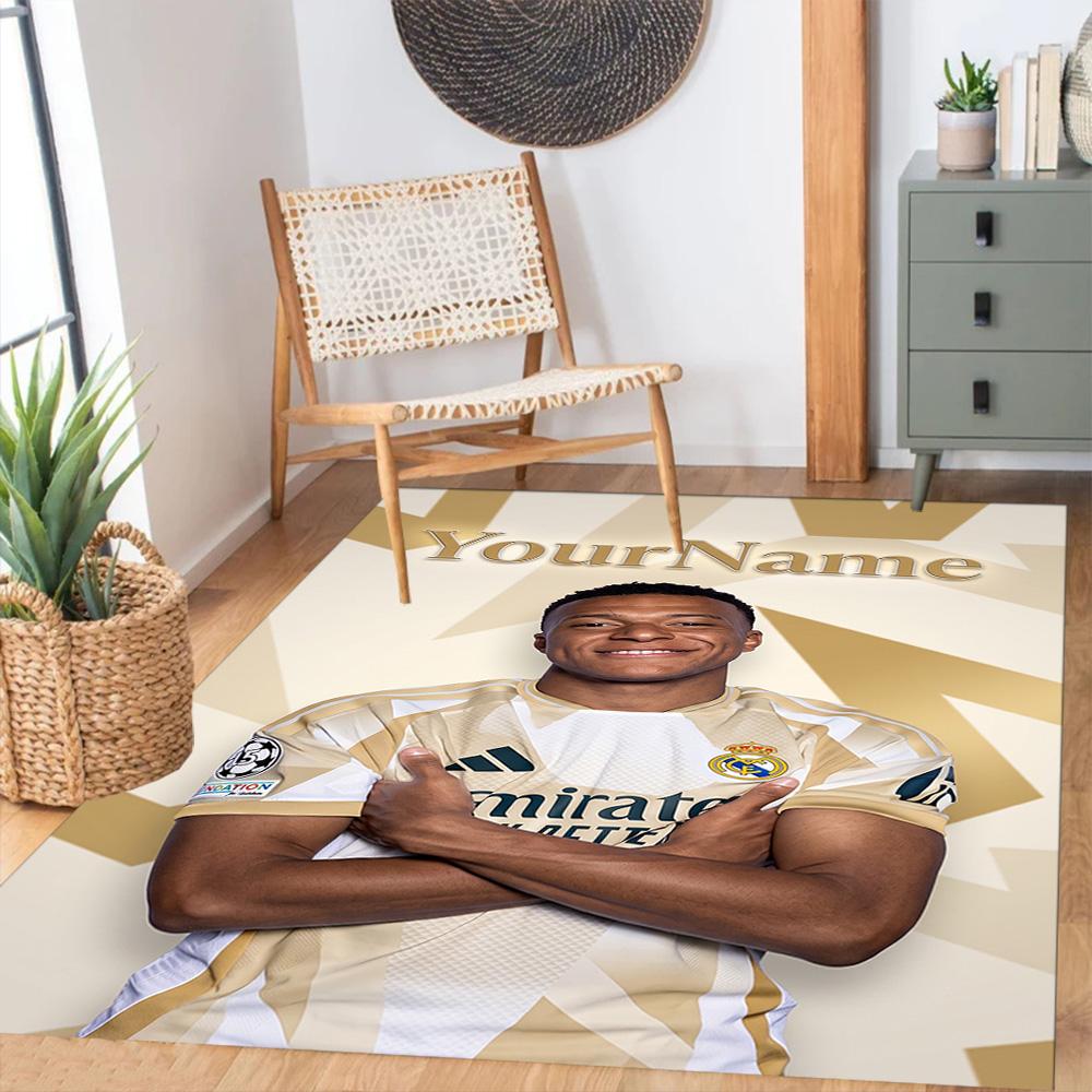 Mbappe 112 Personalized Name Carpet Suitable for Dining Room Outdoor Hallway Bedrooms Antislip Carpet Anime Office Decor Perfect Gift for Women/Men