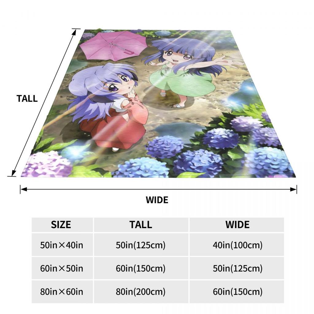 Плюшевое одеяло Higurashi No Naku Koro Ni Ханию Рика Смешные пледы для дома 150*125 см Покрывало