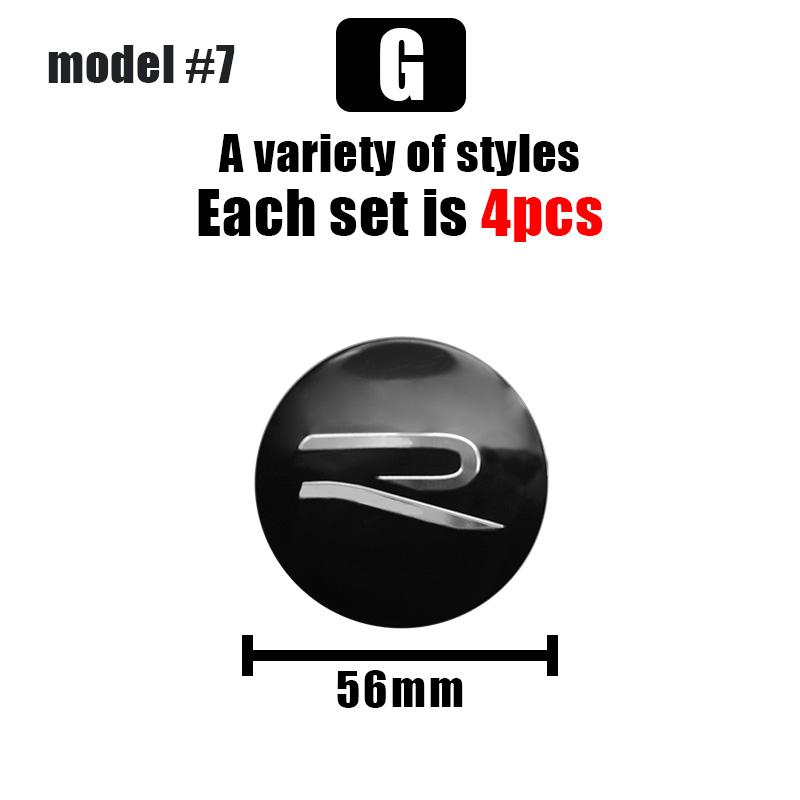 4pcs 56/60/65mm Volkswagen Car Wheel Center Cover Stickers Hub Cap For VW R Golf Touran Octavia Motion GTI Polo Auto Accessories