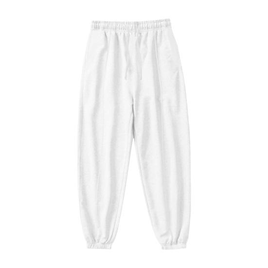 Мужские брюки с завязками и эластичной резинкой на талии, однотонные тонкие свободные спортивные брюки с ремешками на щиколотке, повседневные брюки-шаровары для повседневной носки