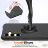 For Samsung Galaxy S25 Magnetic Case Ripple Texture Liquid Silicone Protective Cover with Strap