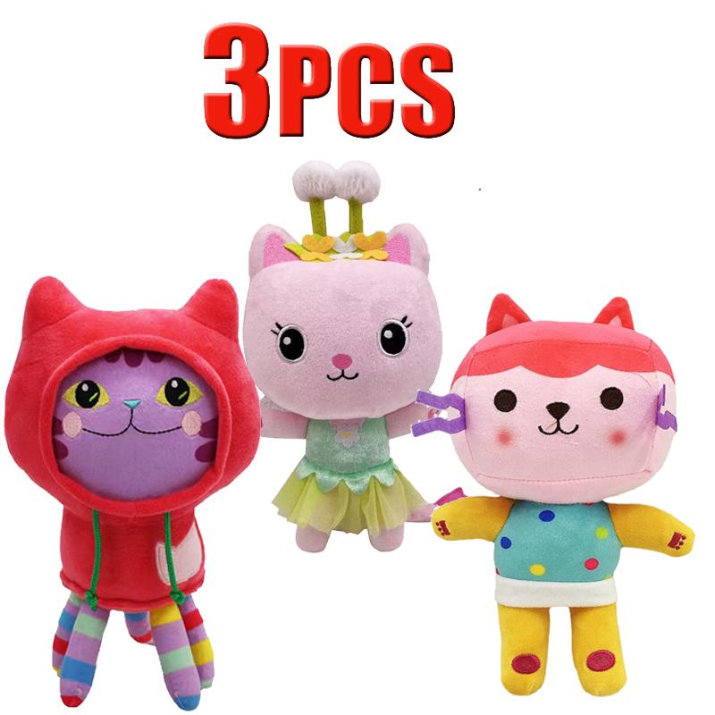 ## in Gabby Dollhouse Plush Toy Mercat Cartoon Stuffed Animals Smiling Cat Car Cat Hug Gaby Girl Dolls Kids Birthday Gifts