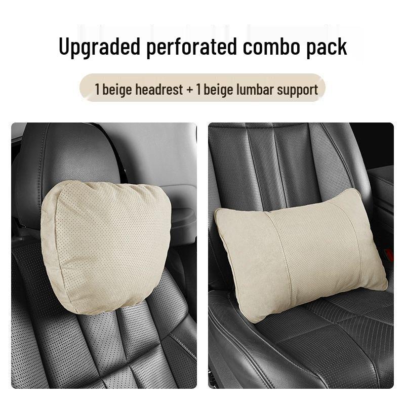 Maybach Car Headrest and Back Support Pillow Set