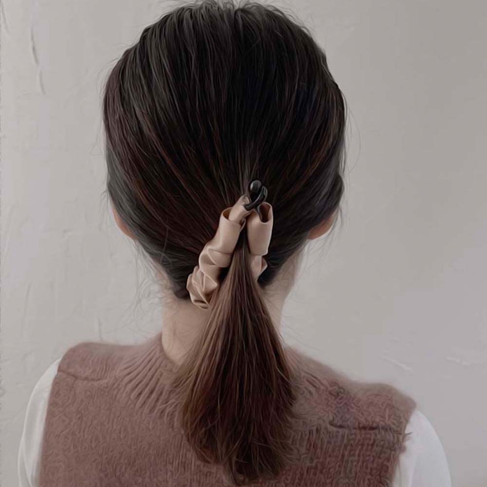 Simple Girls Folds Cloth Korean Hair Accessories Hair Claw Ponytail Holder Banana Clip