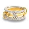 Full Diamond Zircon Stackable Ring Stainless Steel Rings for Women Fashion Gold Rings Perfect Gift