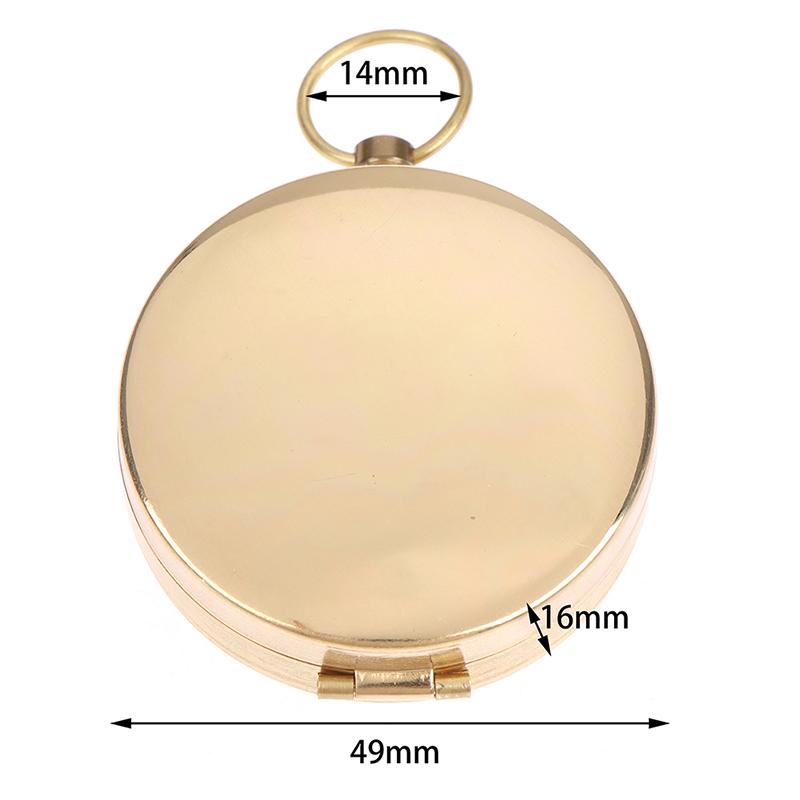 Кемпинг Пеший туризм Карманный латунный золотой компас Портативный компас Навигация на открытом воздухе