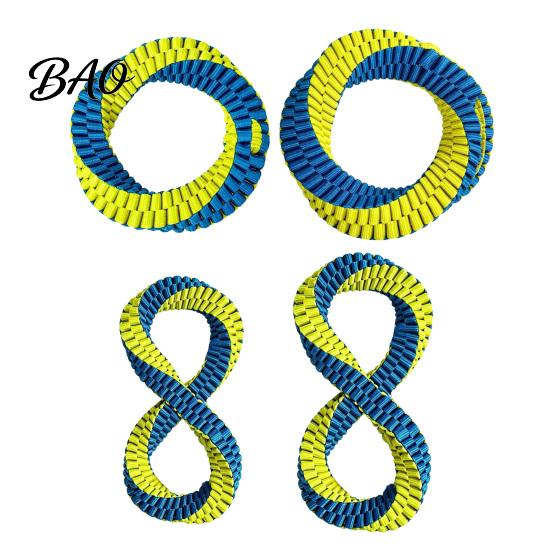 Interactive Tug Toys for Dogs Dog Dental Toy, Textured Woven Nylon Chew Teeth Cleaning Durable Fetch Round or Figure 8 Design, Washable Toy