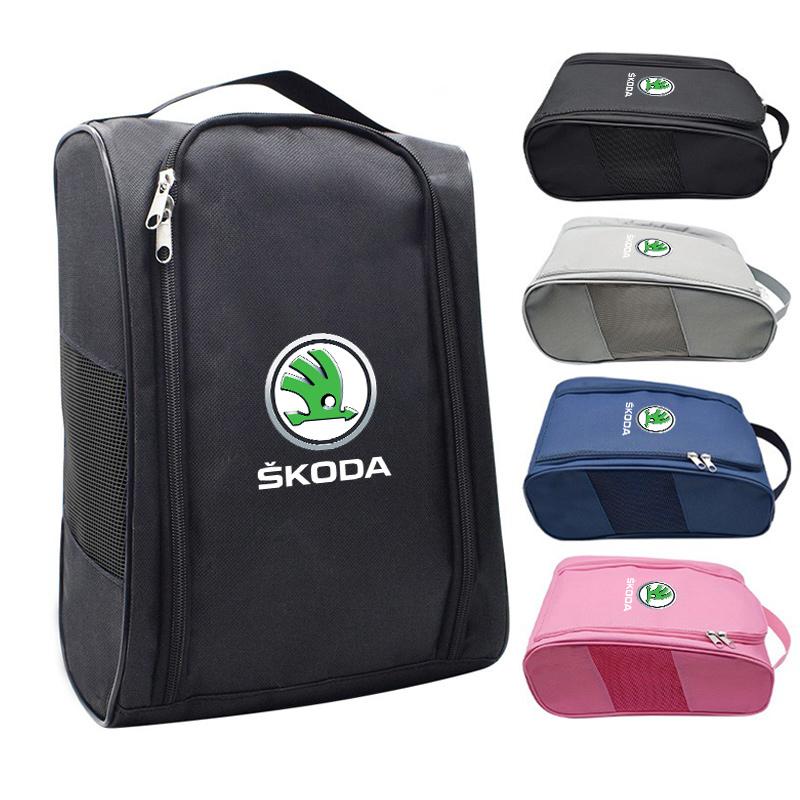 Car Portable Travel Shoe Box Multifunction Organizer Storage Accessories For F8 Octavia Rapid Fabia Superb Kodiaq Scala Karoq ZS8