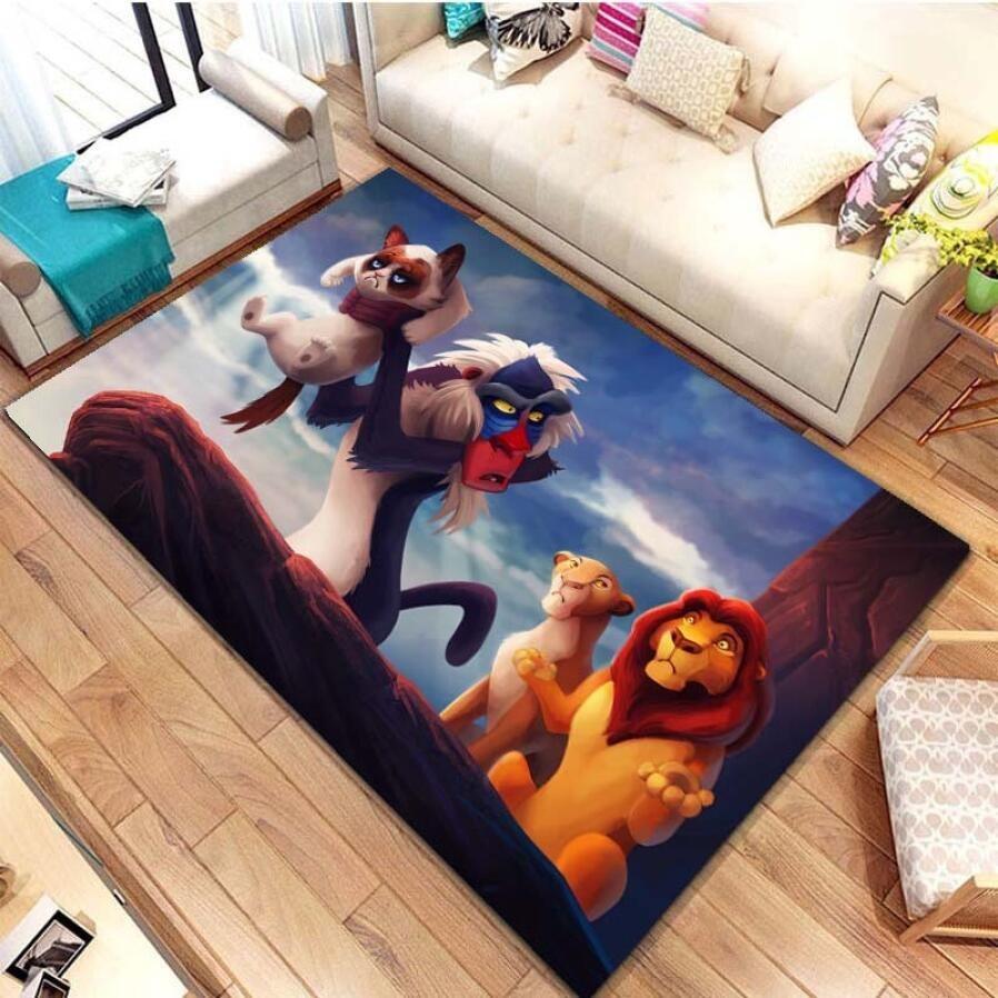 Cartoon Animation Movie Children's Room Bedside Foot Mat Bay Lion King Carpet