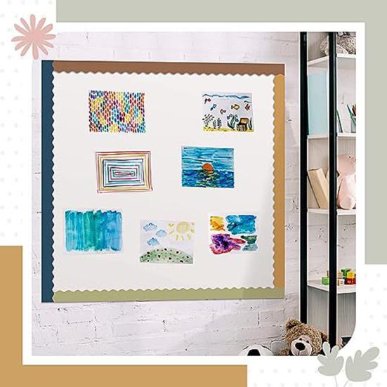 6 рулонов, красочные рамки для доски объявлений в классе, яркий цвет, широко используемая доска объявлений, украшение для доски, офисный декор