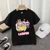 Kids T-shirt Cotton Cute Anime Print Tees Short Sleeve Kawaii Pink Cartoon Girl Summer Casual Clothes Birthday Party Gift