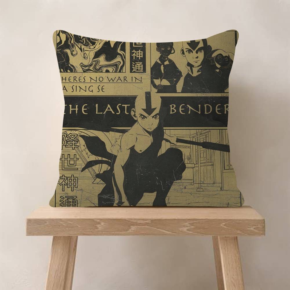 AvatarLast Airbender Wanted Retro Pillow Gift Home Office Decoration Bedroom Sofa Car Cushion Cover Case x