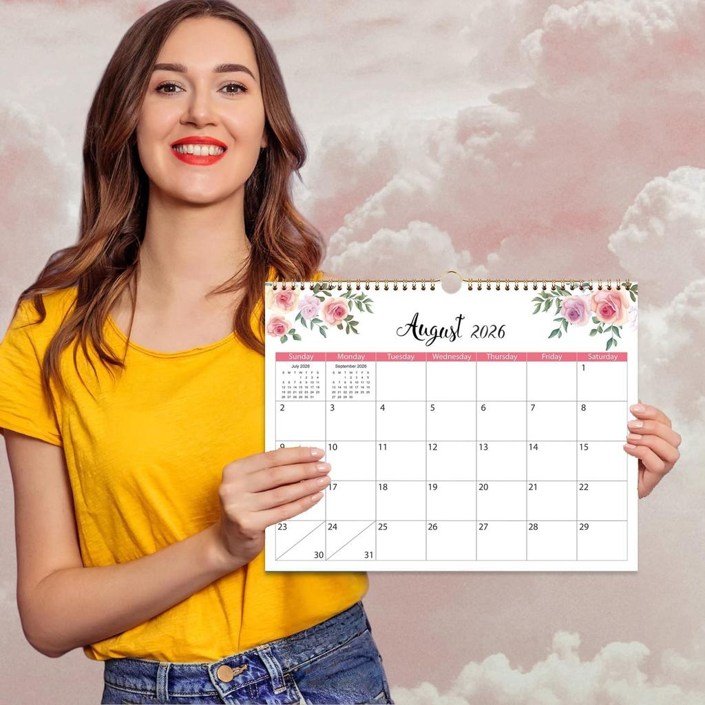 2026 Wall Calendar, 2026-2027 Calendar Runs from January until June 2027, 14.5" x 11.5", Monthly Hanging Calendar with Twin-Wire Binding, Hanging