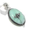 Амазонит драгоценный камень ручной работы из стерлингового серебра 925 пробы подарочный ювелирный кулон 2.17" i6L49