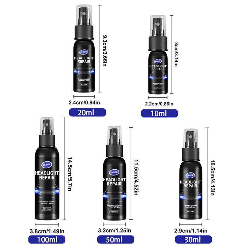 Жидкость для восстановления автомобильных фар, удаляющая окисление, грязь, царапины, полировку и ремонт автомобильных фар, набор для восстановления жидкости