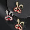 Shiny Rabbit Brooches Women'S   Chinese Style Auspicious Clouds Pins Badge Delicate Daily Suit Accessories