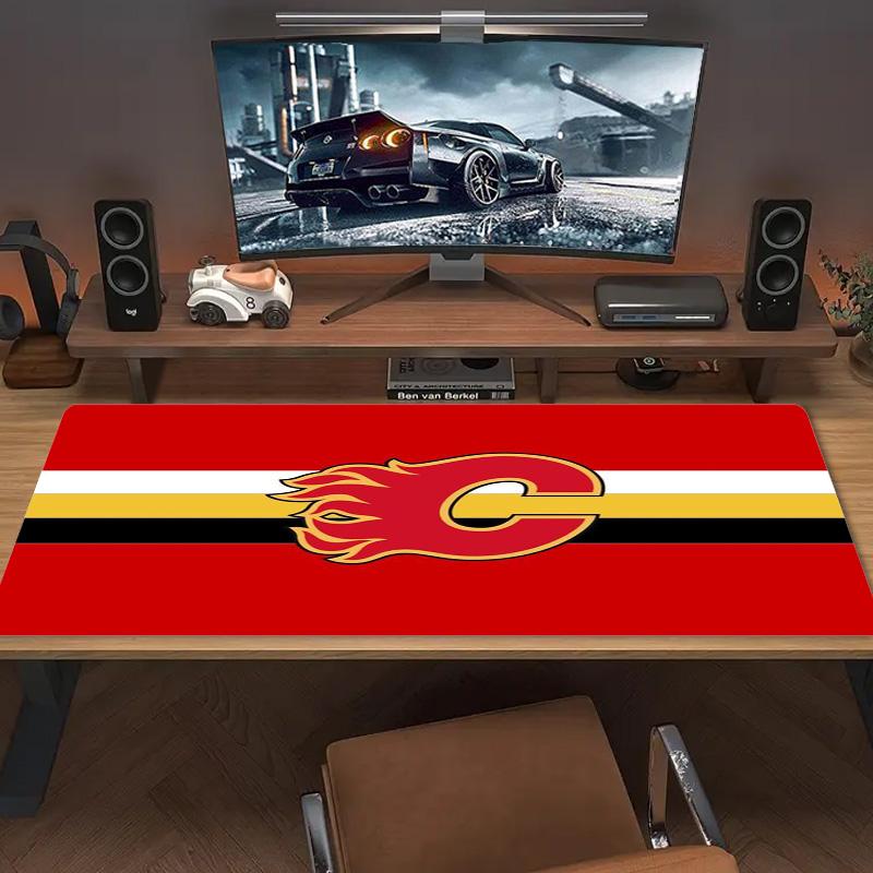 Calgary Flames Color Mouse Pad Large Gaming Table Cushion Non-slip Laptop Tablet Big Mousepad XXL Mat Mini PC Playmat With Lock edge