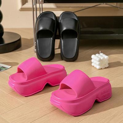 Женские летние нескользящие сандалии на толстой подошве для купания, увеличивающие рост