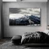 Modern Canvas Painting Snow Mountain Wolf Poster Wall Art Picture for Living Room Cuadros Home Decor HD Printed Artwork No Frame