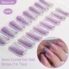 Harunouta Jelly Pink Glitter Semi Cured Gel Nail Sticker Long-Lasting UV Nail Sticker UV/LED Extension Gel Polish Full Cover