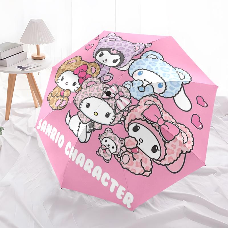 1pc Sanrio Character Umbrella - Automatic Opening/Closing with Foldable Design, Iron Frame, Outdoor Use, Festival Gift, Suitable for Fans, Travel, Dai