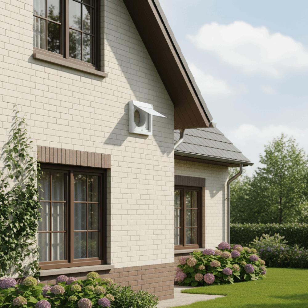 Вентиляционное устройство размером 4 дюйма Металлический материал Наружная вентиляционная решетка Вентиляция сушилки