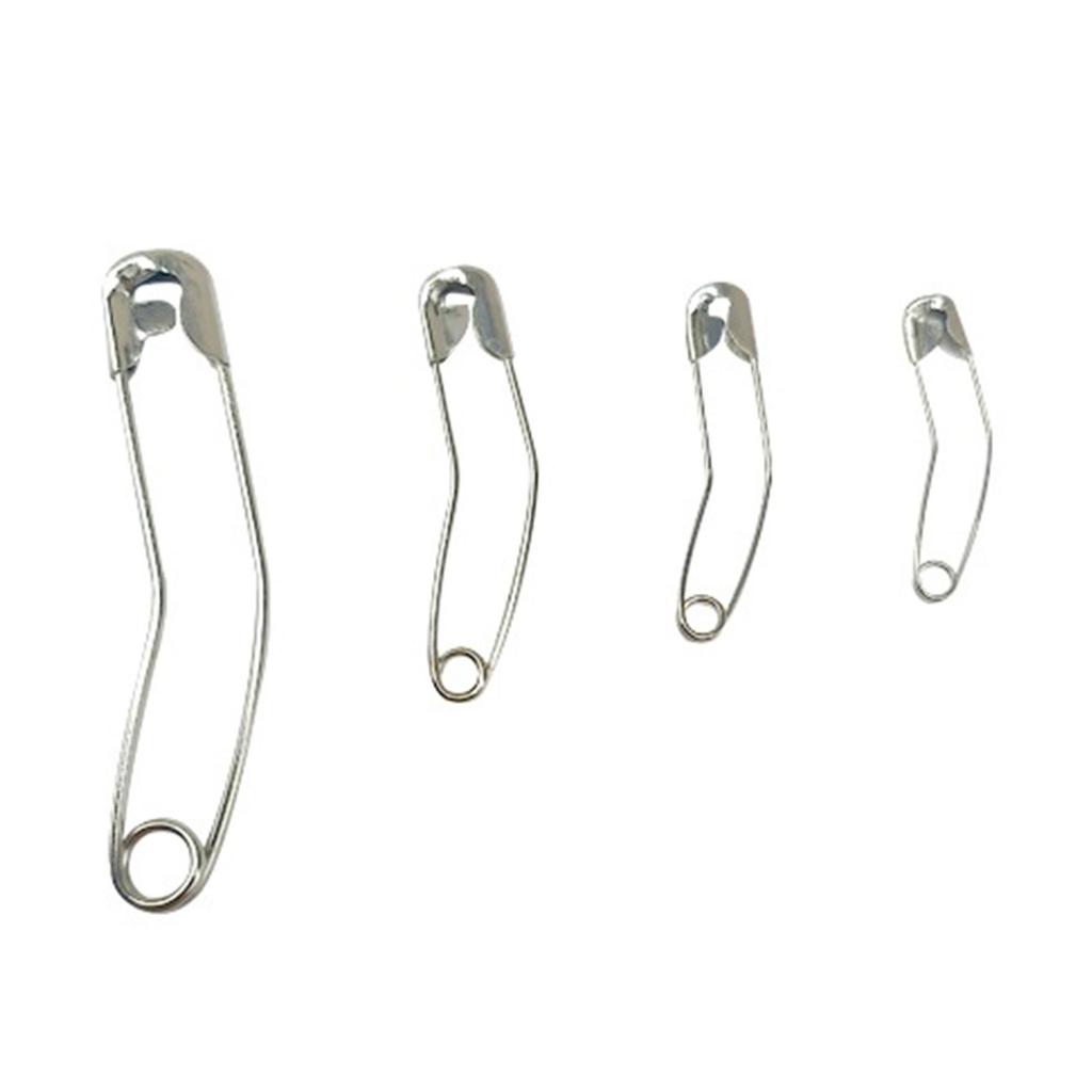 Упаковка из 160 шт. Изогнутые безопасные булавки из нержавеющей стали для квилтинга и наметки в пластиковой коробке, включает булавки 28 мм/32 мм/38 мм/54 мм