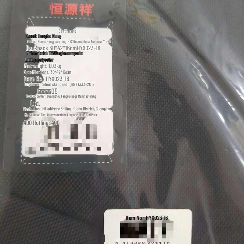 Hengyuanxiang International Business Travel Backpack
