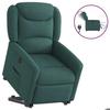 VidaXL Electric Recliner Dark Green Fabric 3303220