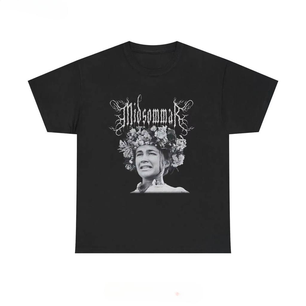Midsommar Horror Movie T-shirt Vintage Washed Y2K Aesthetic Unisex Oversized Short Sleeve Summer Cotton Retro Streetwear Hot