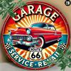 Винтажная металлическая жестяная вывеска Route 66 Настенное искусство Гараж Бар Кафе Домашний декор Подарок