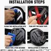 LVAXC1 Car Front Grill Emblem For VW POLO GOLF 5 6 7 7.5 8 MK5 MK6 MK7 MK8 Passat CC Rear Trunk Lid Covers Logo Car Accessories Hub Cap