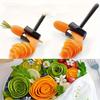 1pc Multifunctional Vegetable & Fruit Slicer,Spiral Carrot Carving Knife, Peeler,Stainless Steel with Easy-Grip Handle for Home Restaurant Kitchen