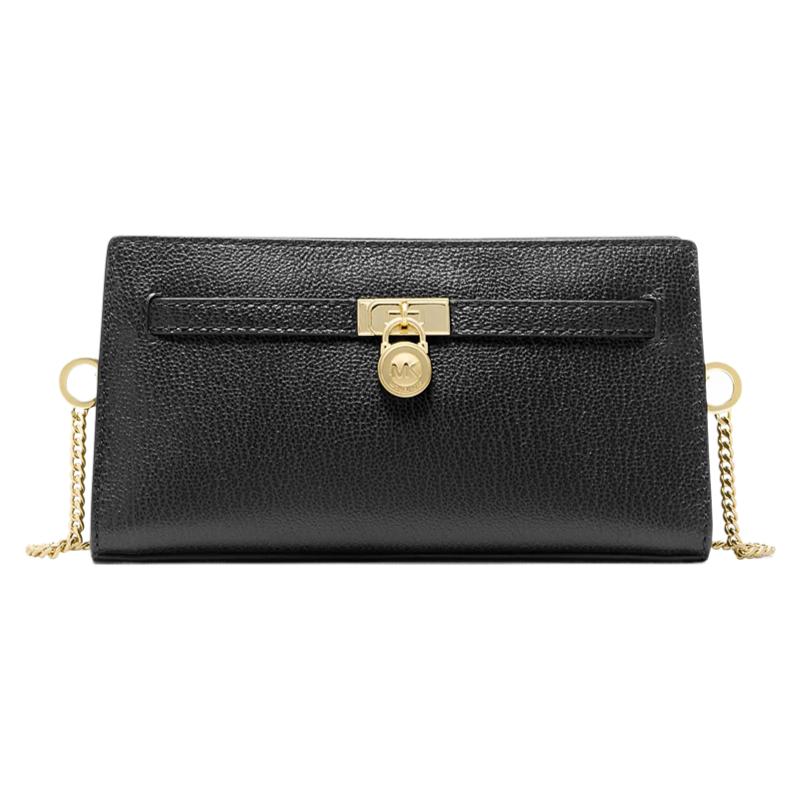 Michael Kors Hamilton Женская мини-сумка на плечо из воловьей кожи Черная 32F5GNXC0L-BLACK