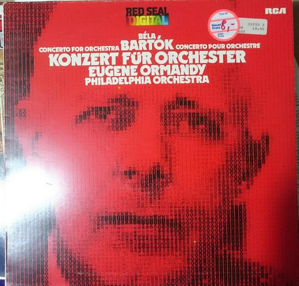 Виниловая пластинка БЛА БАРТК Евгений ОРМАНДИ THE Концертный Оркестр 307553 RCA Red Seal 1980 Германия Классическая Б/у