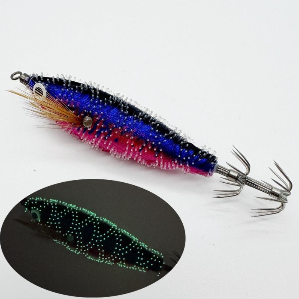 Simulation Wood Shrimp Lures Luminous Squid Hook 2025 Octopus Lure