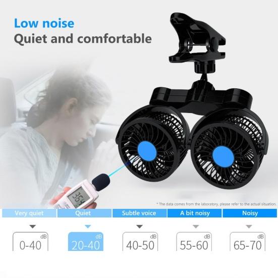 12/24 В с двойной головкой, регулируемый ветер, летний автомобиль, грузовик, вращающийся зажим, охлаждающий вентилятор