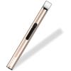 REIDEA Electronic Candle Lighter Arc Windproof Flameless USB Rechargeable Lighter with Safety Button for Home Kitchen Champagne Gold S4