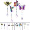 1 компл. Новый комплект подвесок с алмазной живописью Стрекоза Волк Солнце Бабочка Птицы Пчелы Искусство перезвон ветра подвесной кулон украшение для дома и сада 5 стилей
