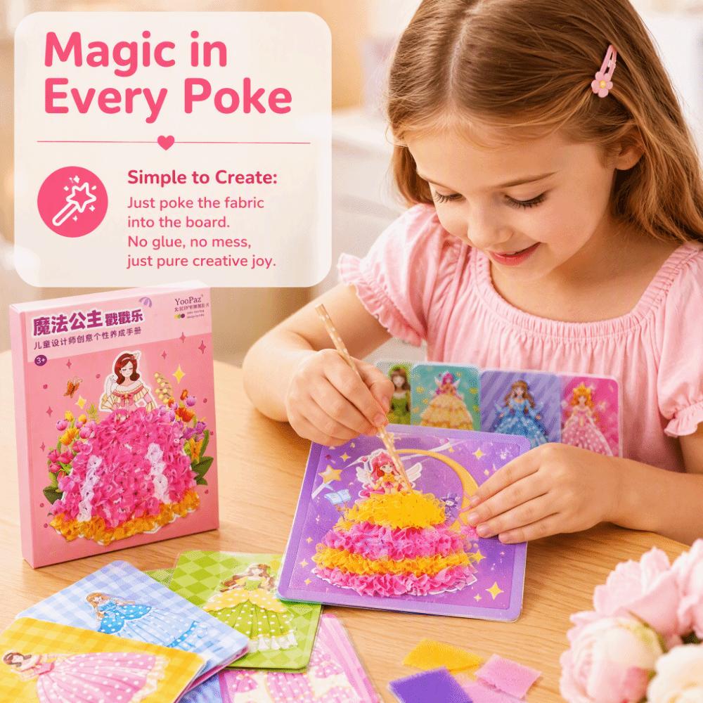 Creative Fairy Tale Hand Poke Painting Puzzle Fabric Art Craze Poke Art Birthday Gift