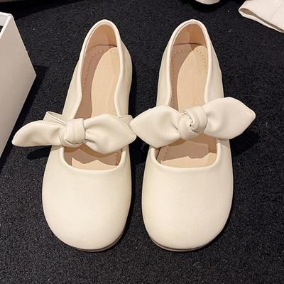 2024 новые туфли на мягкой подошве, удобные, повседневные, простые, универсальные туфли Мэри Джейн с бантом для женщин, летнее время