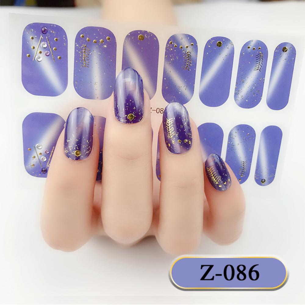 Z трехмерная водонепроницаемая запекаемая гель-лаковая пленка полная наклейка простой европейский и американский стиль продвинутая пленка для ногтей бумага наклейка для ногтей
