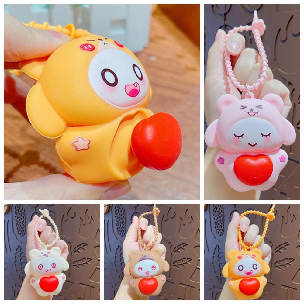 Брелок Любовь Животное Брелок Игрушка-антистресс Силиконовый Подвеска Кавайный Мультяшный Подвеска на сумку Подарок на день рождения
