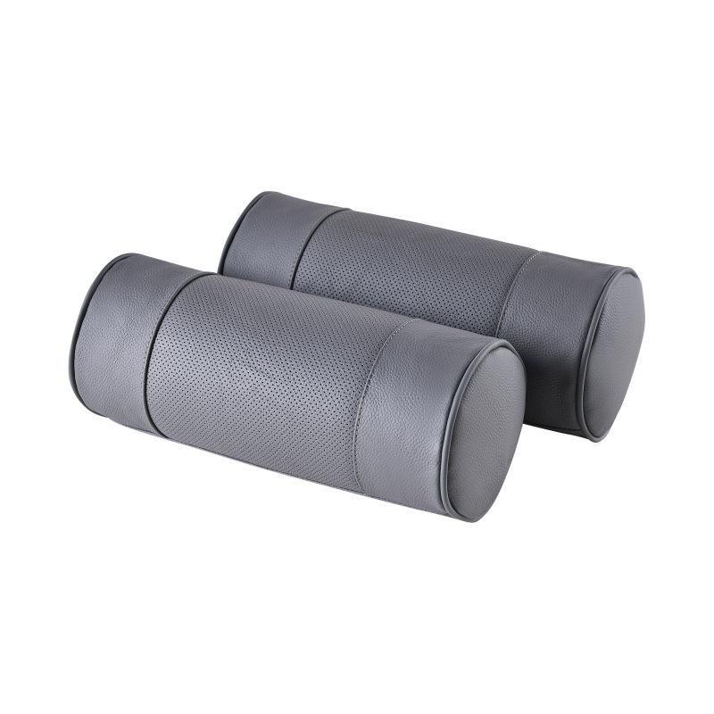 1/2 шт. подголовник автомобиля с эффектом памяти, подушка для шеи, натуральная кожа, круглый шейный валик, офисное кресло, цилиндр, подголовник, опорная подушка