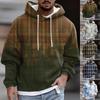 Men's Print Plush Warm Coat Fleece Sweater Casual Coat Pocket Sweater Autumn Winter Coat