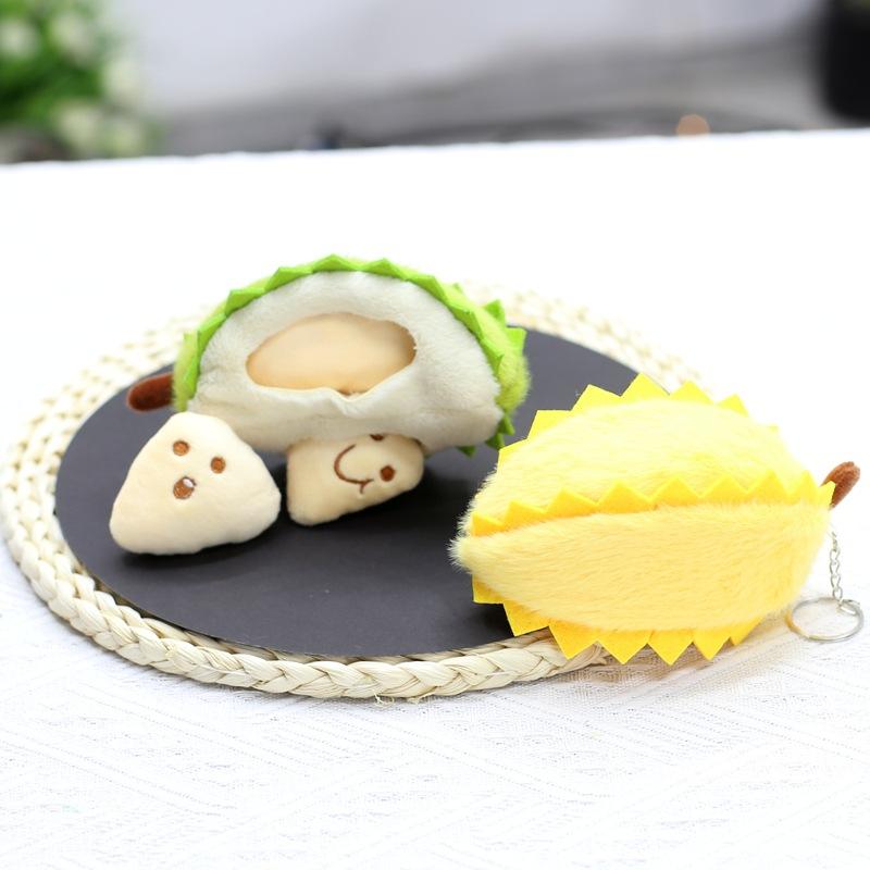 Плюшевая игрушка Кукла Дуриан Игрушка для снятия стресса Креативный брелок в виде фрукта