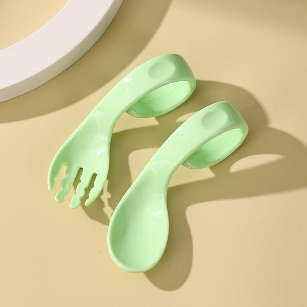 Fork Supplement Tool Children Tableware Elbow Spoon Auxiliary Spoon Baby Spoon Fork Eat Training